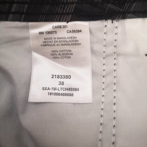 NWT Lee Men's Size 38 Waist Grey & Black 100% Cotton Plaid Shorts - Picture 7 of 11